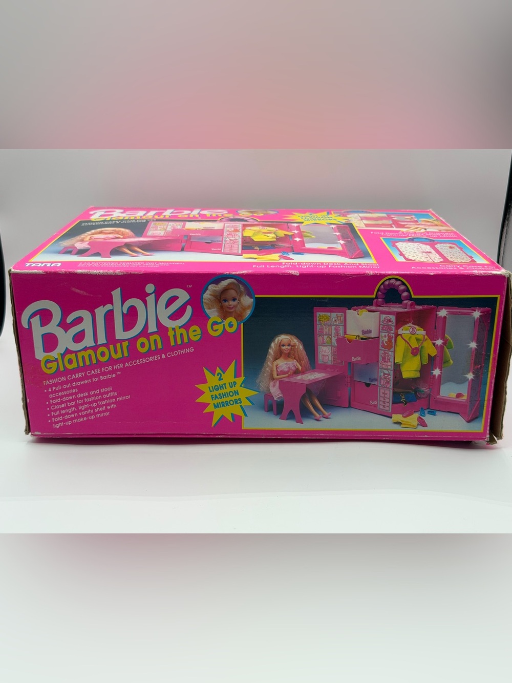 Vintage Barbie Glamour On The Go Carry Case Hot Pink - Tested - Picture 3 of 16